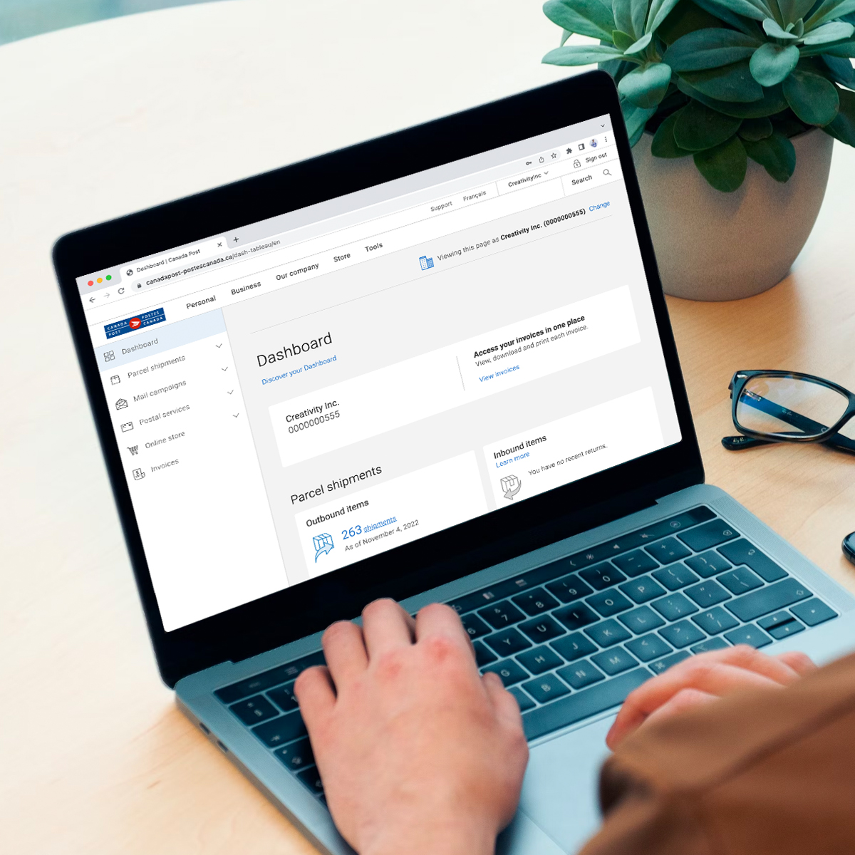 Small Business Account Dashboard and Profile